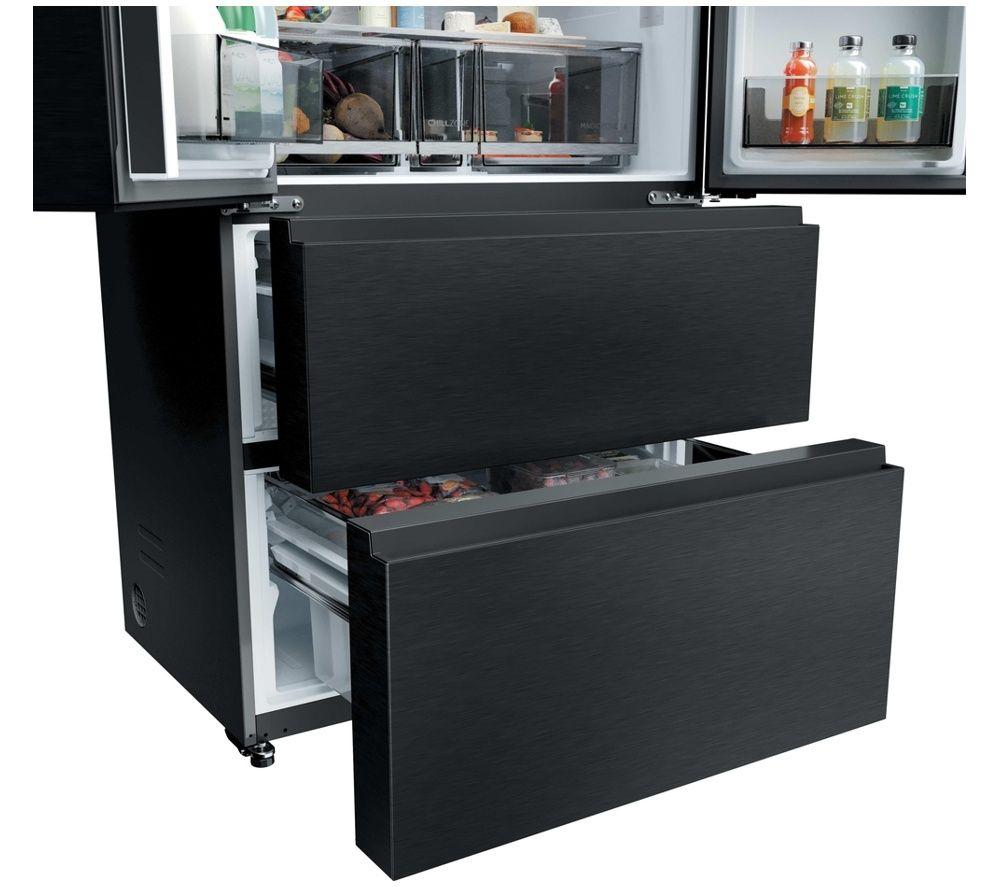 HAIER SpaceFit Series 5 HFKR5718DNGB American-Style Smart Fridge Freezer - Obsidian Black image number 2 of 6