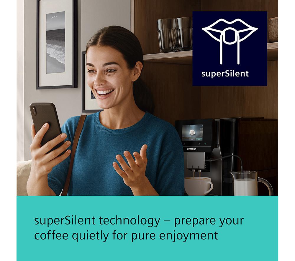 SIEMENS (SIE) TP725G01 EQ700 iAroma Smart Bean to Cup Coffee Machine - Morning Haze image number 10 of 12