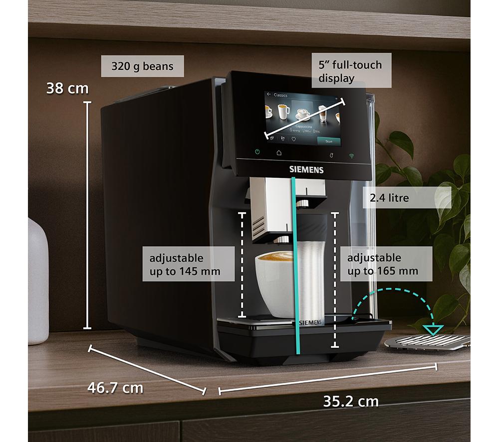SIEMENS (SIE) TP725G01 EQ700 iAroma Smart Bean to Cup Coffee Machine - Morning Haze image number 12 of 12