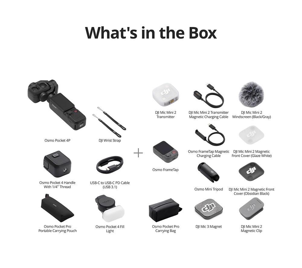 DJI Osmo Pocket 4P 4K Ultra HD Action Camera Vlogging Combo - Black image number 7 of 9