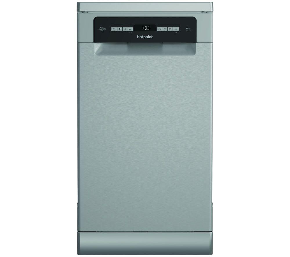 HOTPOINT HP6FA10BS7A0XUK Slimline Dishwasher - Stainless Steel