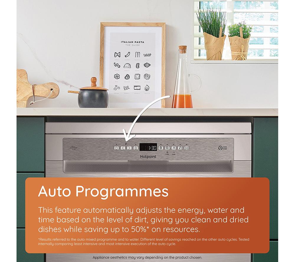 HOTPOINT HP6FA10BS7A0XUK Slimline Dishwasher - Stainless Steel image number 10 of 16