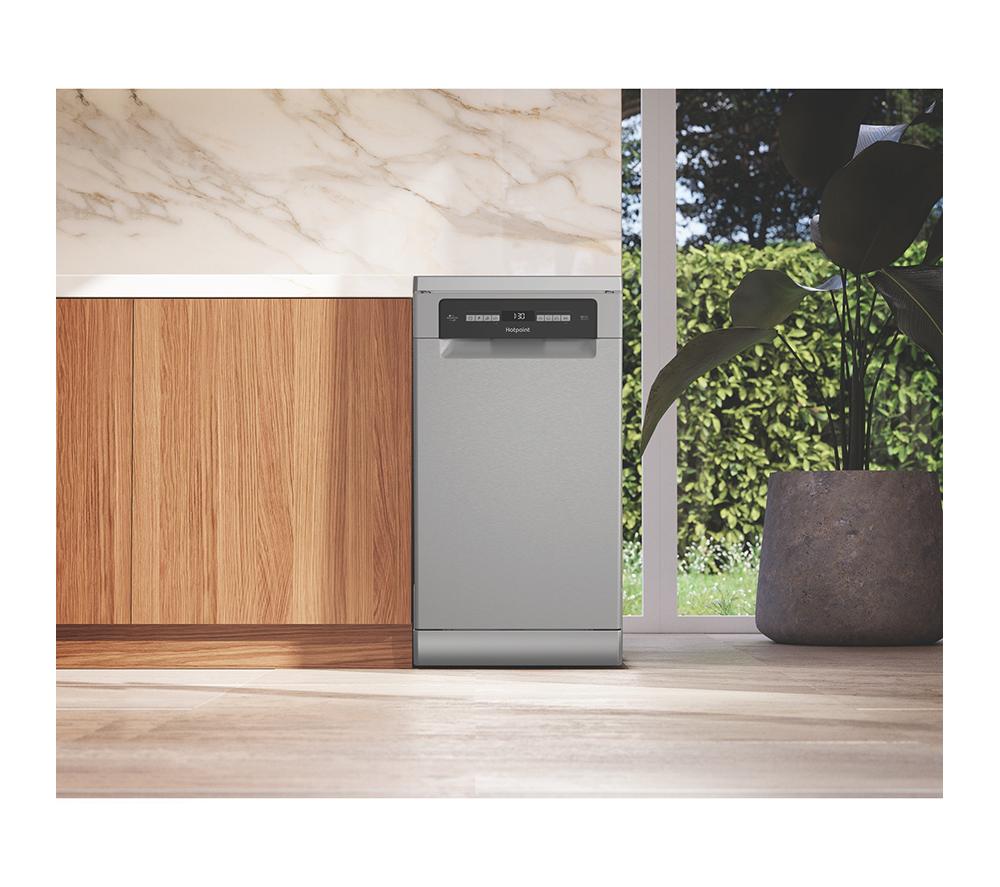 HOTPOINT HP6FA10BS7A0XUK Slimline Dishwasher - Stainless Steel image number 11 of 16