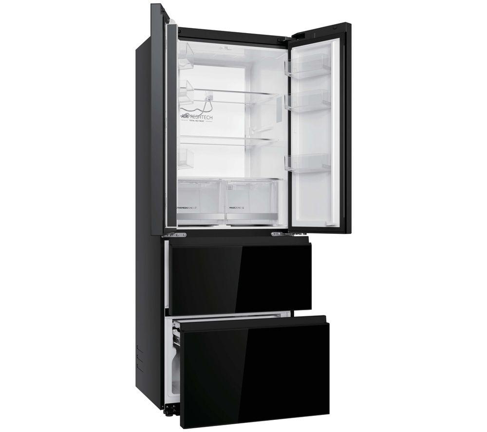 HAIER French Series 5 HFKR5718DNGB American-Style Fridge Freezer - Obsidian Black image number 4 of 5