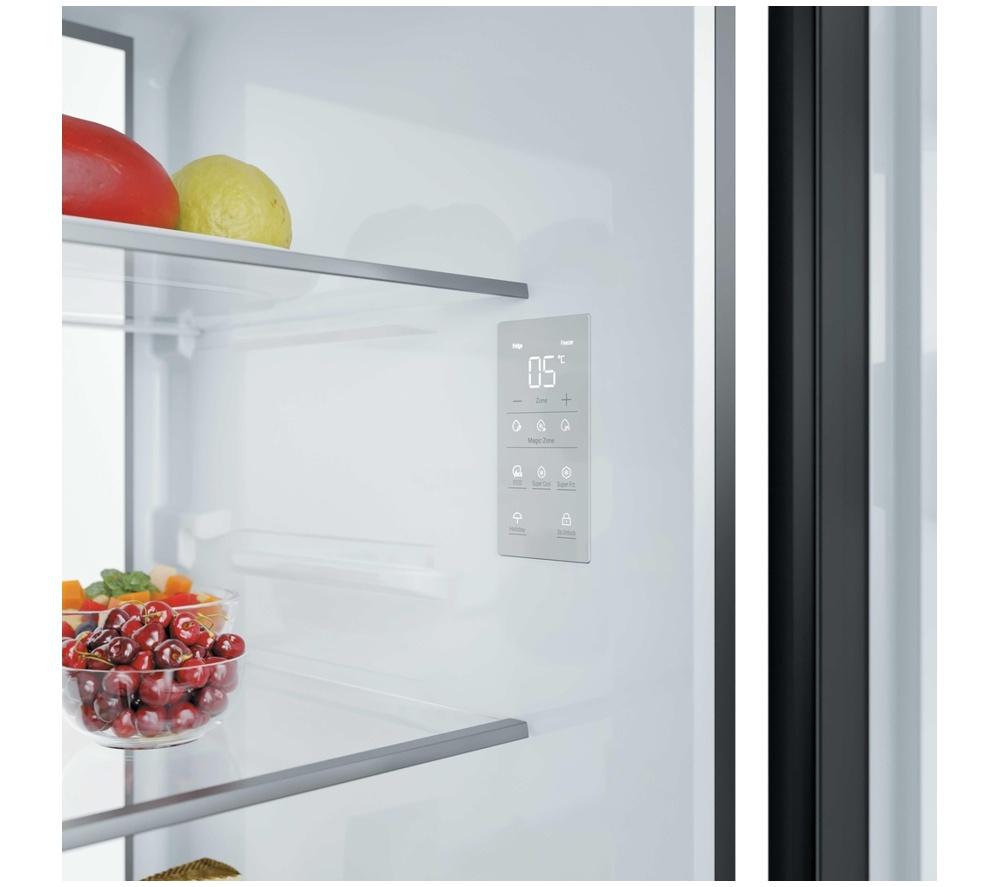 HAIER French Series 5 HFKR5718DNGB American-Style Fridge Freezer - Obsidian Black Glass image number 12 of 16