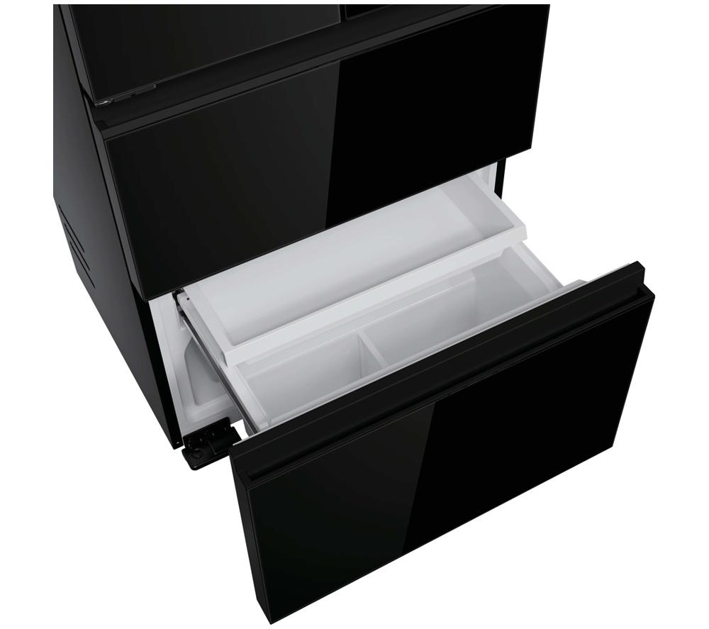 HAIER French Series 5 HFKR5718DNGB American-Style Fridge Freezer - Obsidian Black Glass image number 14 of 16