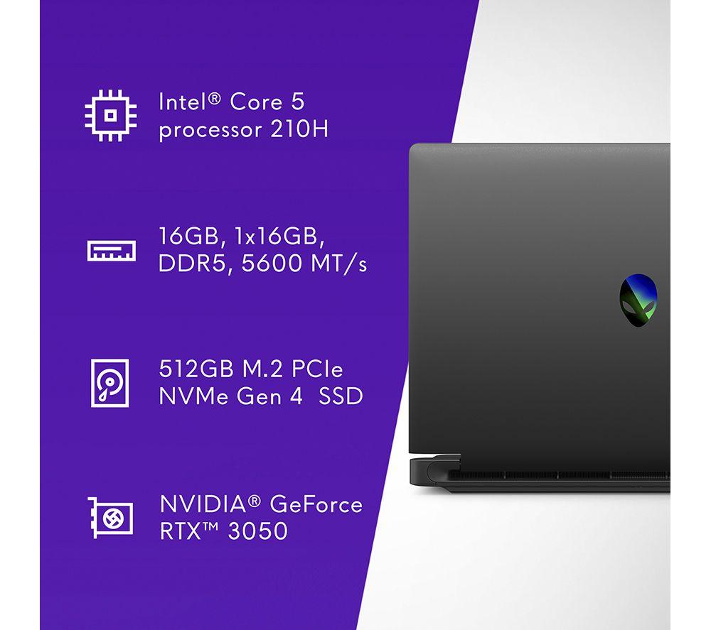 ALIENWARE 15 DA15260 15.3" Gaming Laptop - Intel&reg; Core&trade; 5, RTX 3050, 512 GB SSD image number 11 of 12