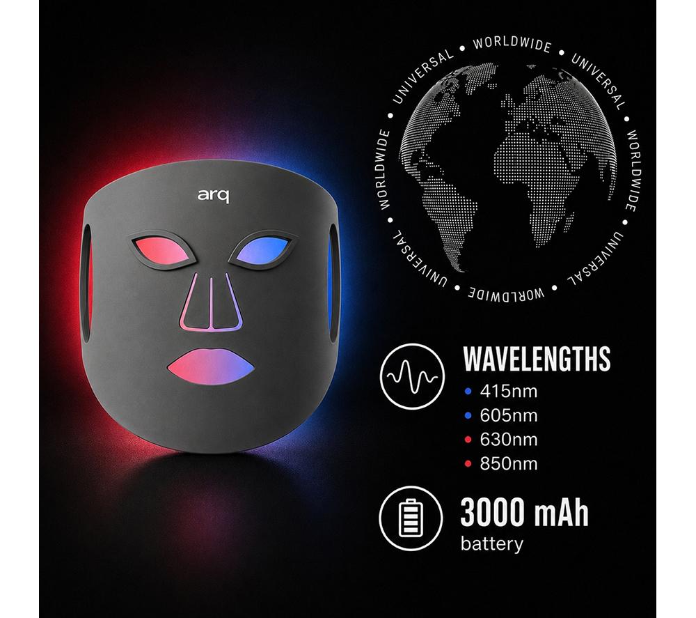 ARQ ARQFM01 LED Face Mask - Black image number 2 of 10