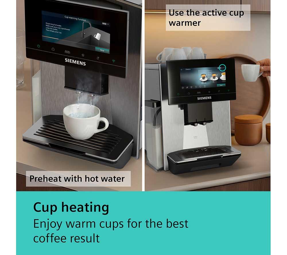SIEMENS (SIE) TQ923G03 EQ900 iAroma Smart Bean to Cup Coffee Machine - Stainless Steel image number 11 of 12