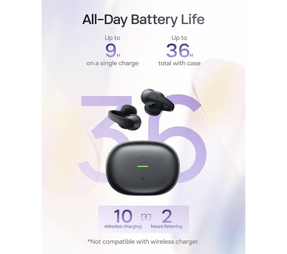 SHOKZ OpenDots Air Wireless Bluetooth Earbuds - Black image number 5 of 11