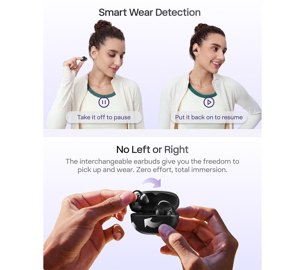 SHOKZ OpenDots Air Wireless Bluetooth Earbuds - Black image number 6 of 11