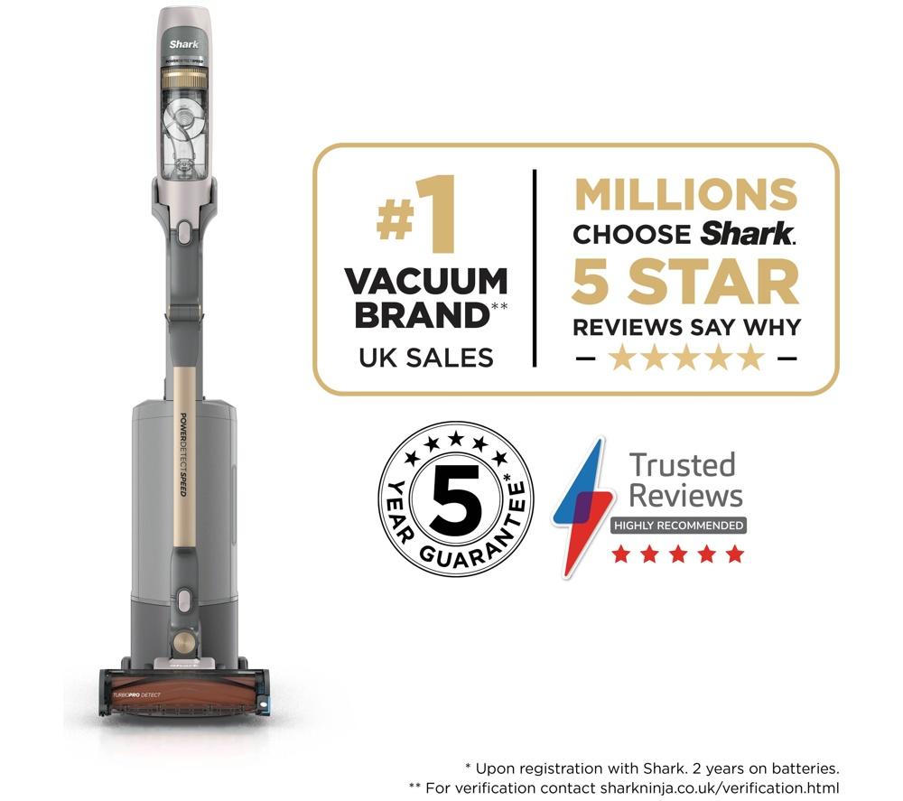 SHARK PowerDetect Speed Luxe Collection Clean & Empty IA3246UKTIV Cordless Vacuum Cleaner &ndash; Ivory image number 2 of 12