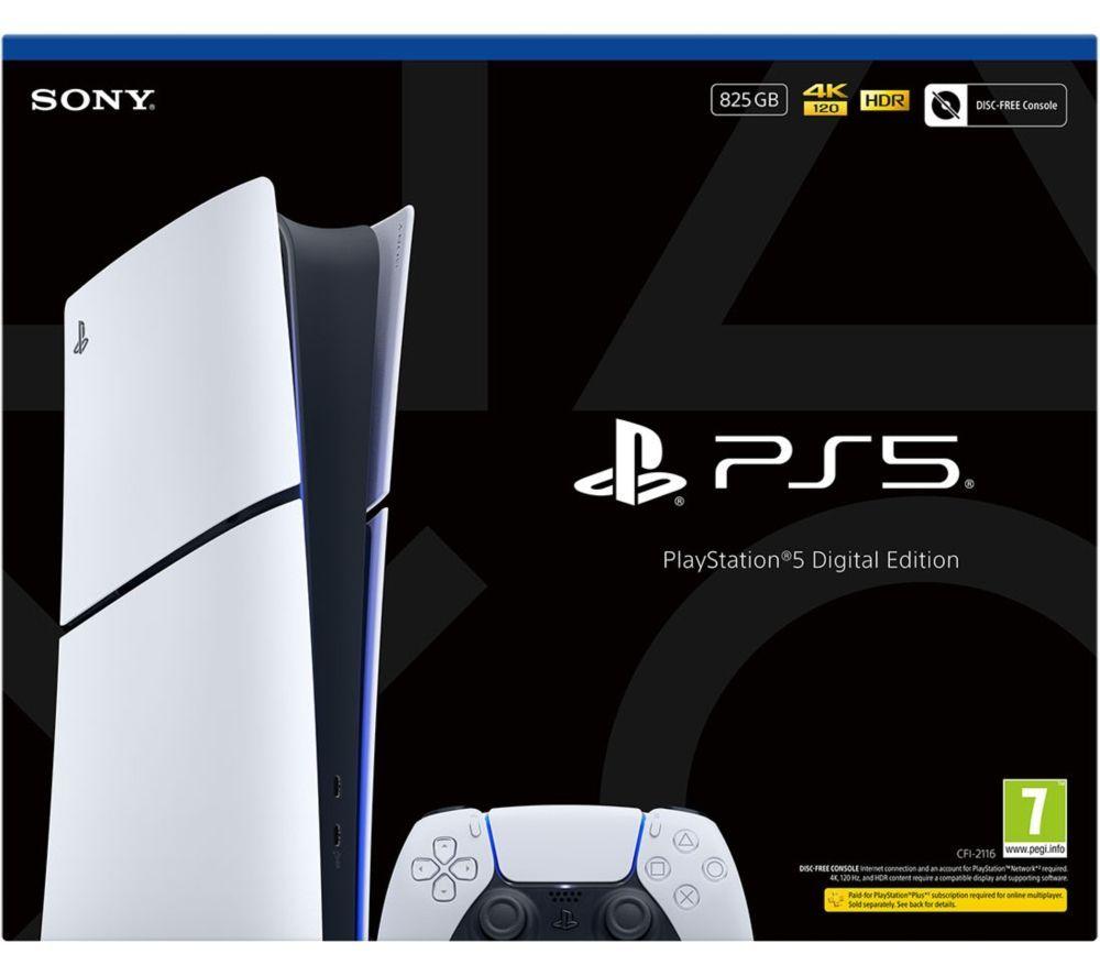 SONY PlayStation 5 Digital Edition, Disc Drive For PS5 Digital Edition Consoles, HYPERX Cloud II Pro 7.1 Gaming Headset & Marvel's Spider-Man 2 PS5 Bundle image number 3 of 13