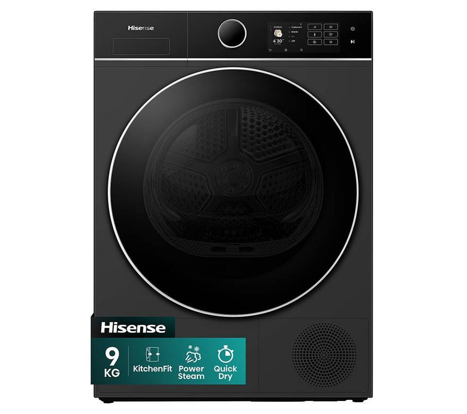 HISENSE KitchenFit 5i Series DH5I904BBBC WiFi-enabled 9 kg Heat Pump Tumble Dryer - Black