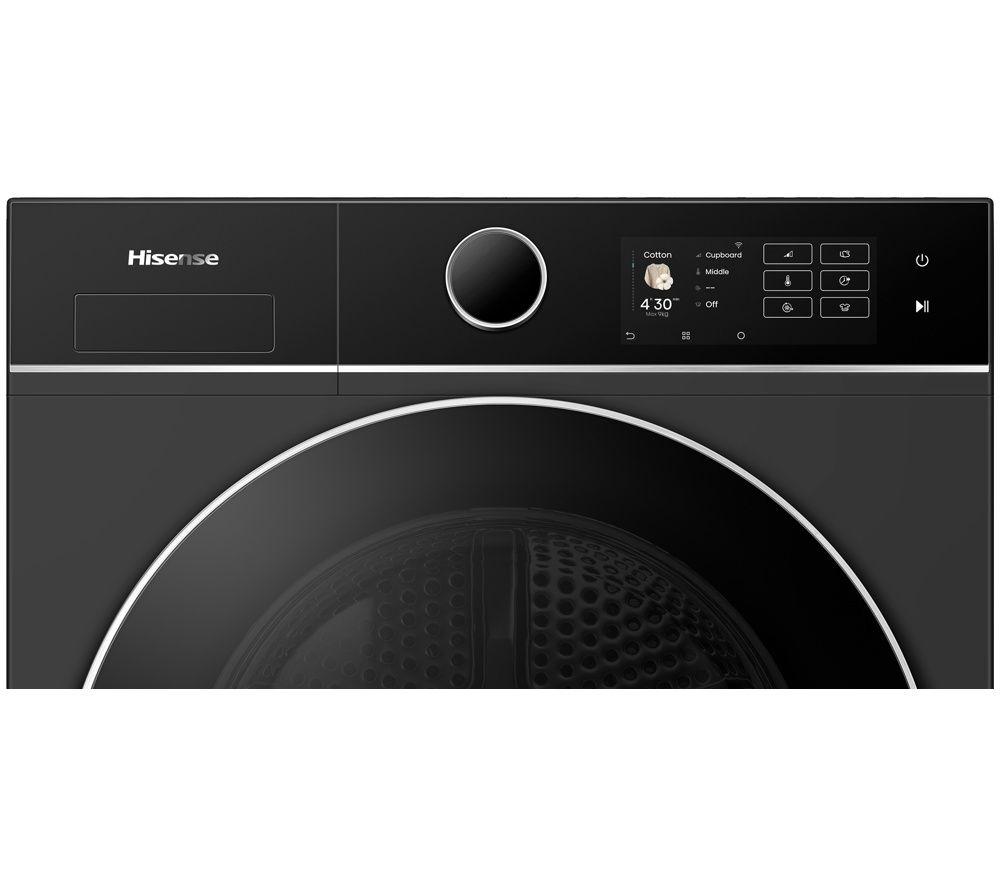 HISENSE 5i Series DH5I904BBBC WiFi-enabled 9 kg Heat Pump Tumble Dryer - Black image number 5 of 5