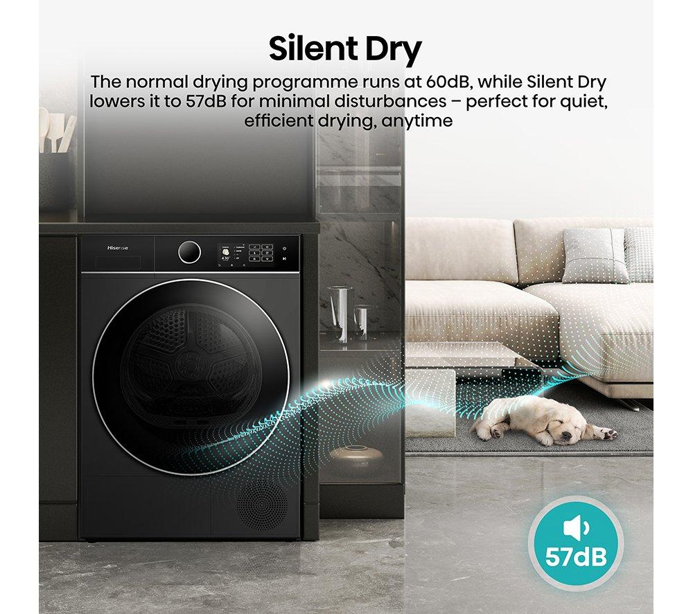 HISENSE 5i Series DH5I904BBBC WiFi-enabled 9 kg Heat Pump Tumble Dryer - Black image number 12 of 32
