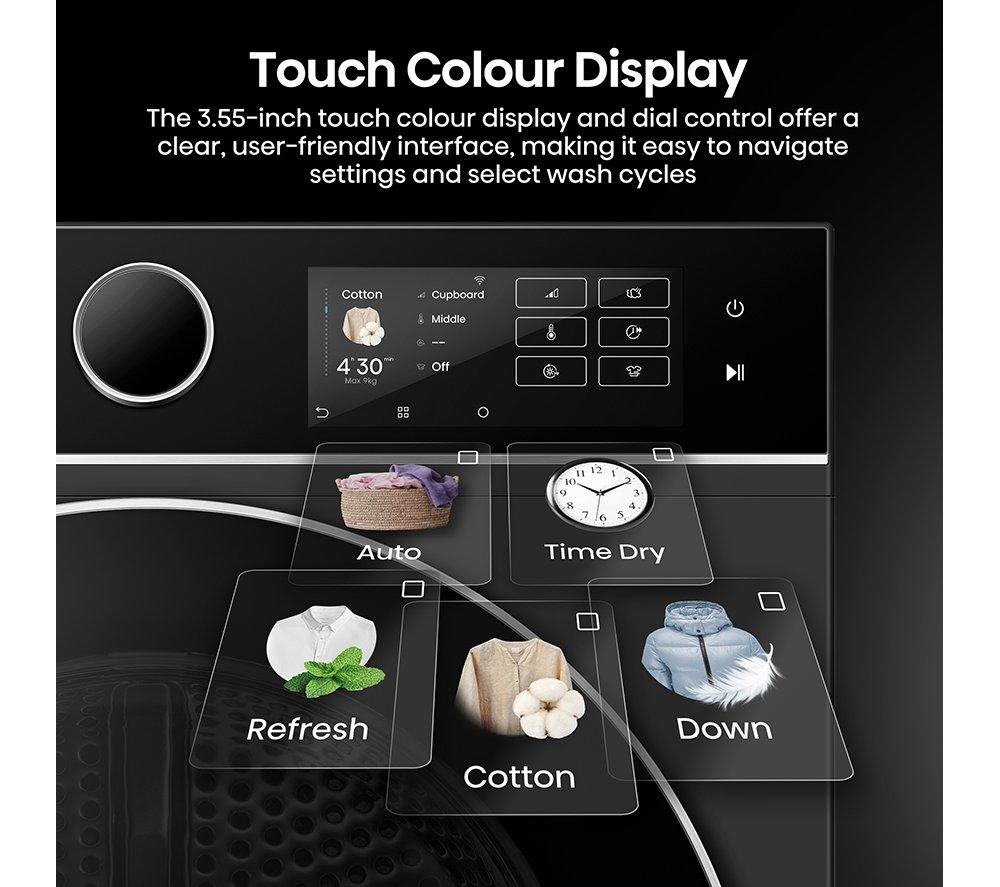 HISENSE 5i Series DH5I904BBBC WiFi-enabled 9 kg Heat Pump Tumble Dryer - Black image number 14 of 32