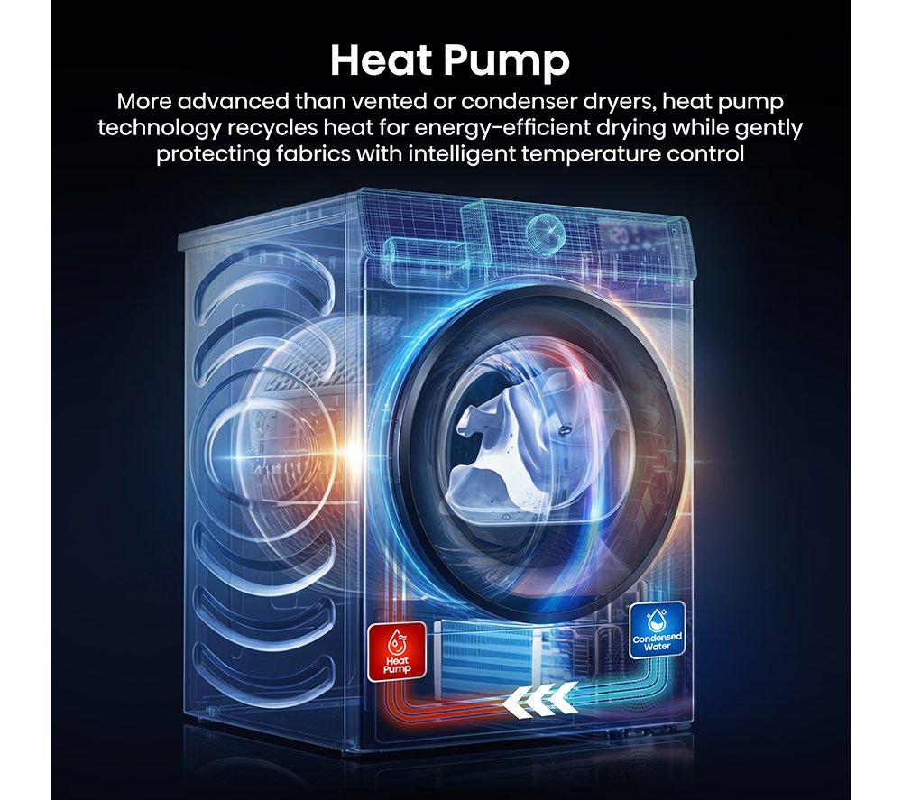HISENSE 5i Series DH5I904BBBC WiFi-enabled 9 kg Heat Pump Tumble Dryer - Black image number 16 of 32