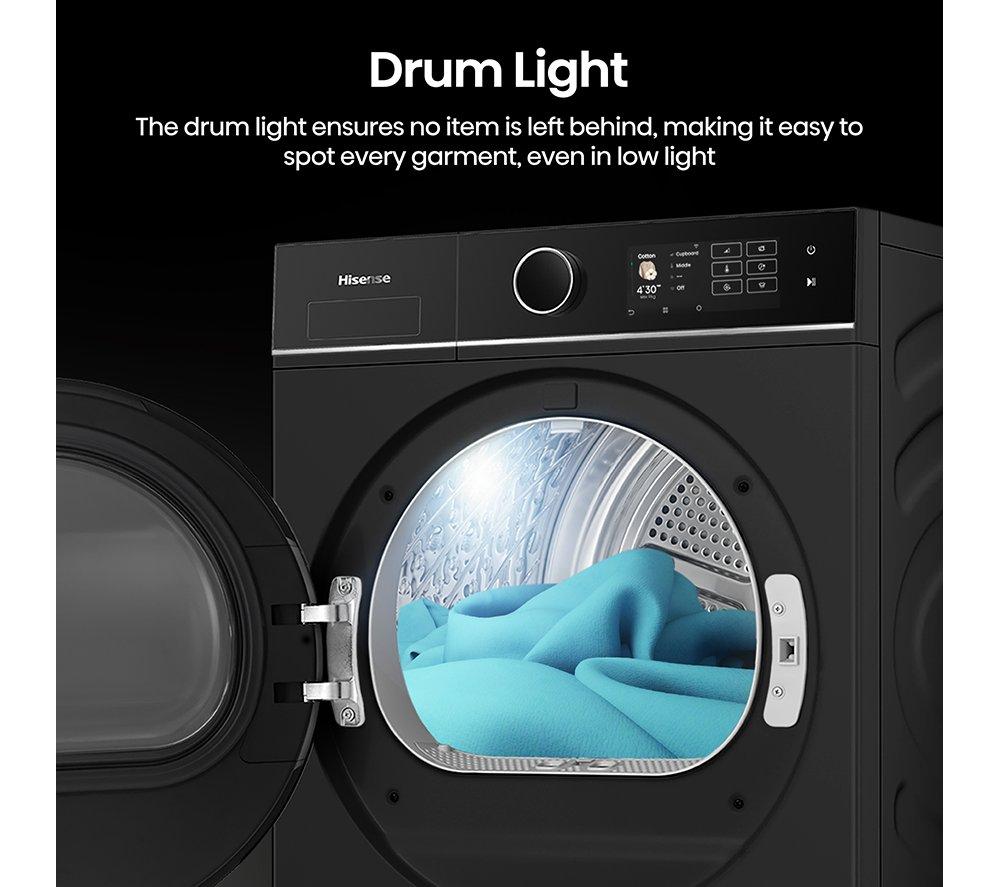 HISENSE 5i Series DH5I904BBBC WiFi-enabled 9 kg Heat Pump Tumble Dryer - Black image number 25 of 32