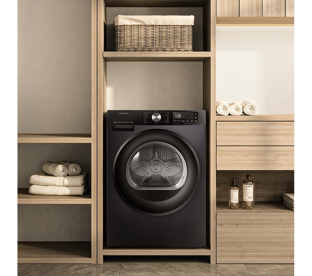 HISENSE 3S Series DH3S902BBCC WiFi-enabled 9 kg Heat Pump Tumble Dryer - Black image number 18 of 22