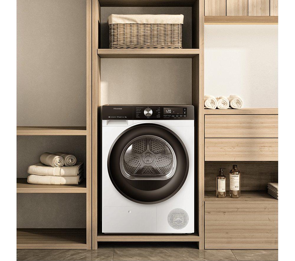 HISENSE 3S Series DH3S902BWCC WiFi-enabled 9 kg Heat Pump Tumble Dryer - White image number 19 of 23