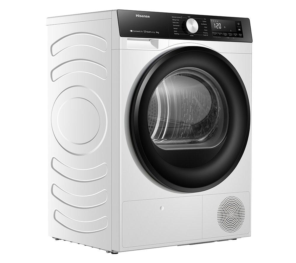 HISENSE 3S Series DH3S902BWCC WiFi-enabled 9 kg Heat Pump Tumble Dryer - White image number 21 of 23