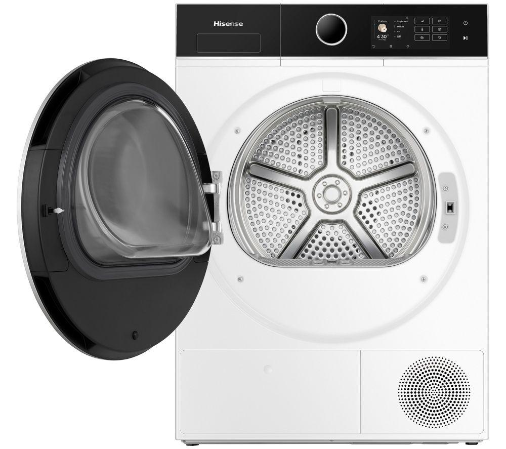 HISENSE 5i Series DH5I904BWBC WiFi-enabled 9 kg Heat Pump Tumble Dryer - White image number 2 of 3