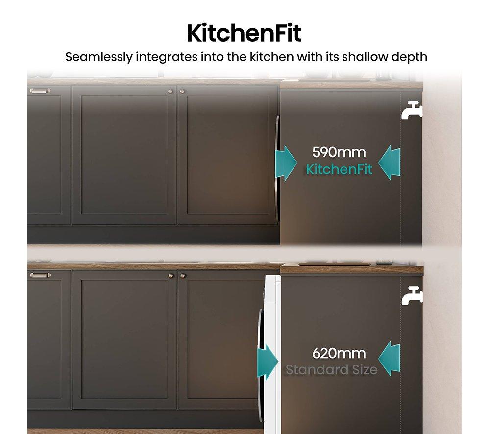 HISENSE KitchenFit 5i Series DH5I904BWBC WiFi-enabled 9 kg Heat Pump Tumble Dryer - White image number 8 of 32