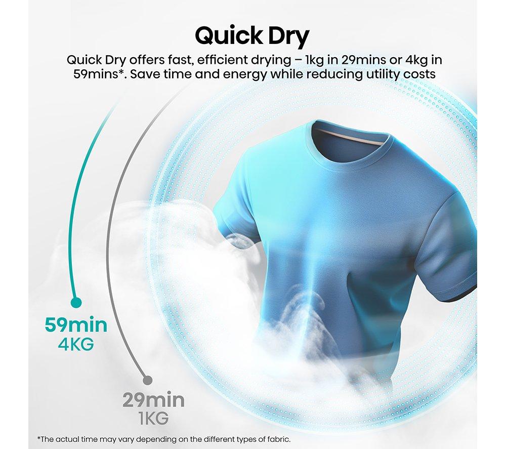 HISENSE KitchenFit 5i Series DH5I904BWBC WiFi-enabled 9 kg Heat Pump Tumble Dryer - White image number 10 of 32