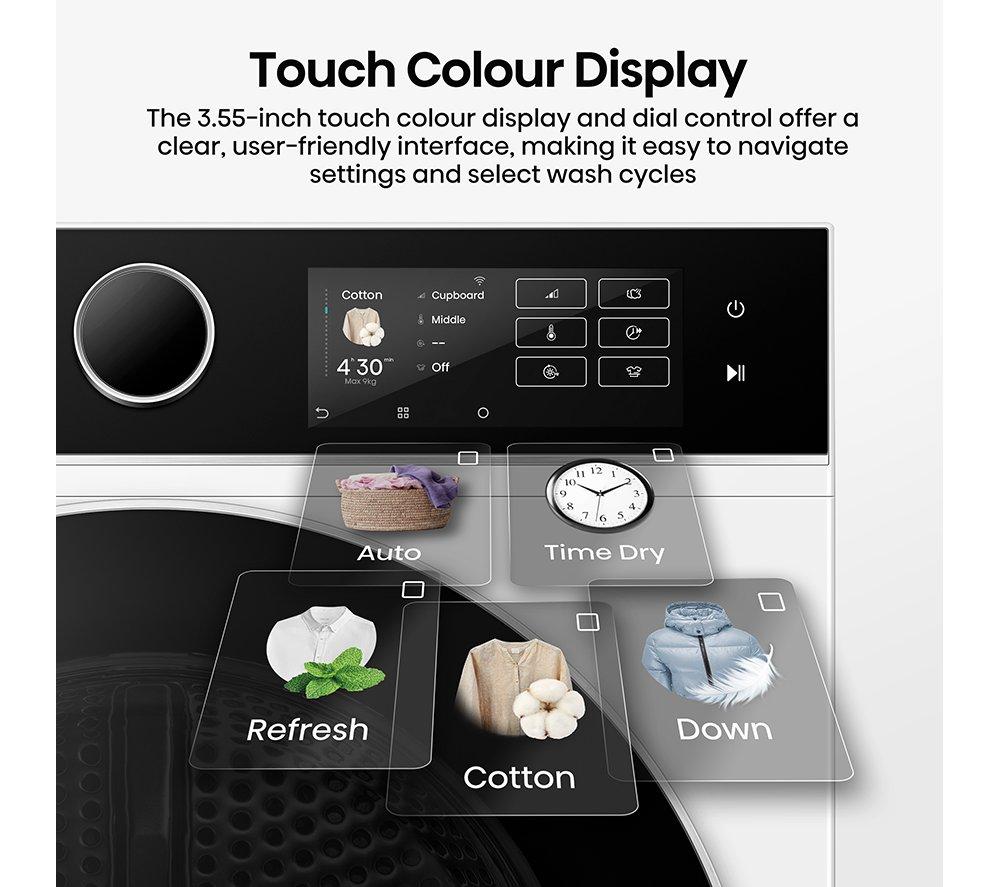 HISENSE KitchenFit 5i Series DH5I904BWBC WiFi-enabled 9 kg Heat Pump Tumble Dryer - White image number 14 of 32