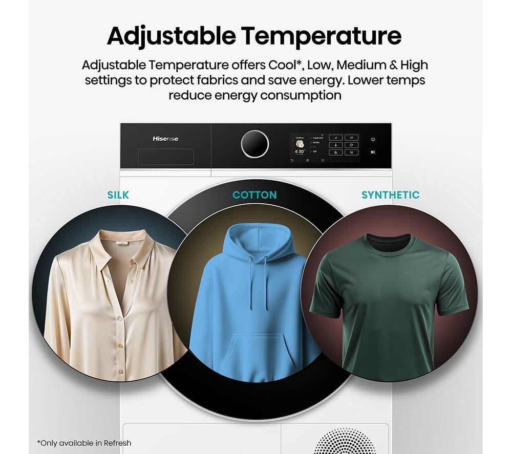 HISENSE KitchenFit 5i Series DH5I904BWBC WiFi-enabled 9 kg Heat Pump Tumble Dryer - White image number 22 of 32