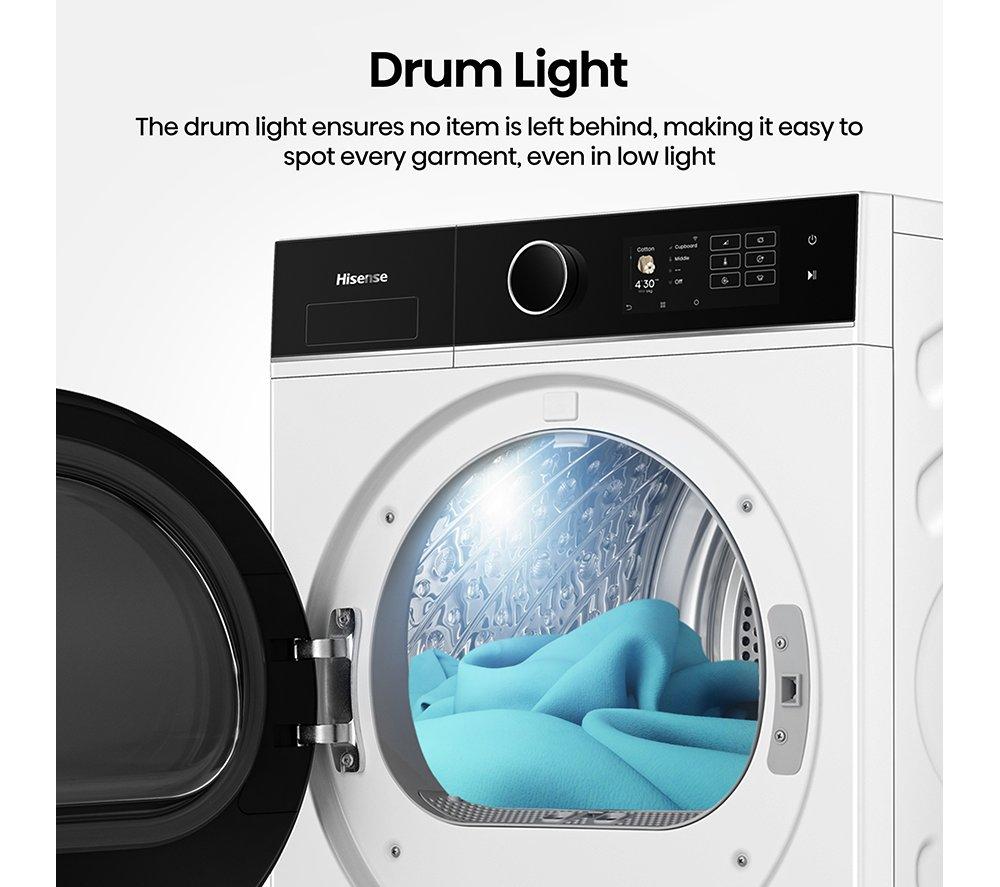 HISENSE KitchenFit 5i Series DH5I904BWBC WiFi-enabled 9 kg Heat Pump Tumble Dryer - White image number 25 of 32
