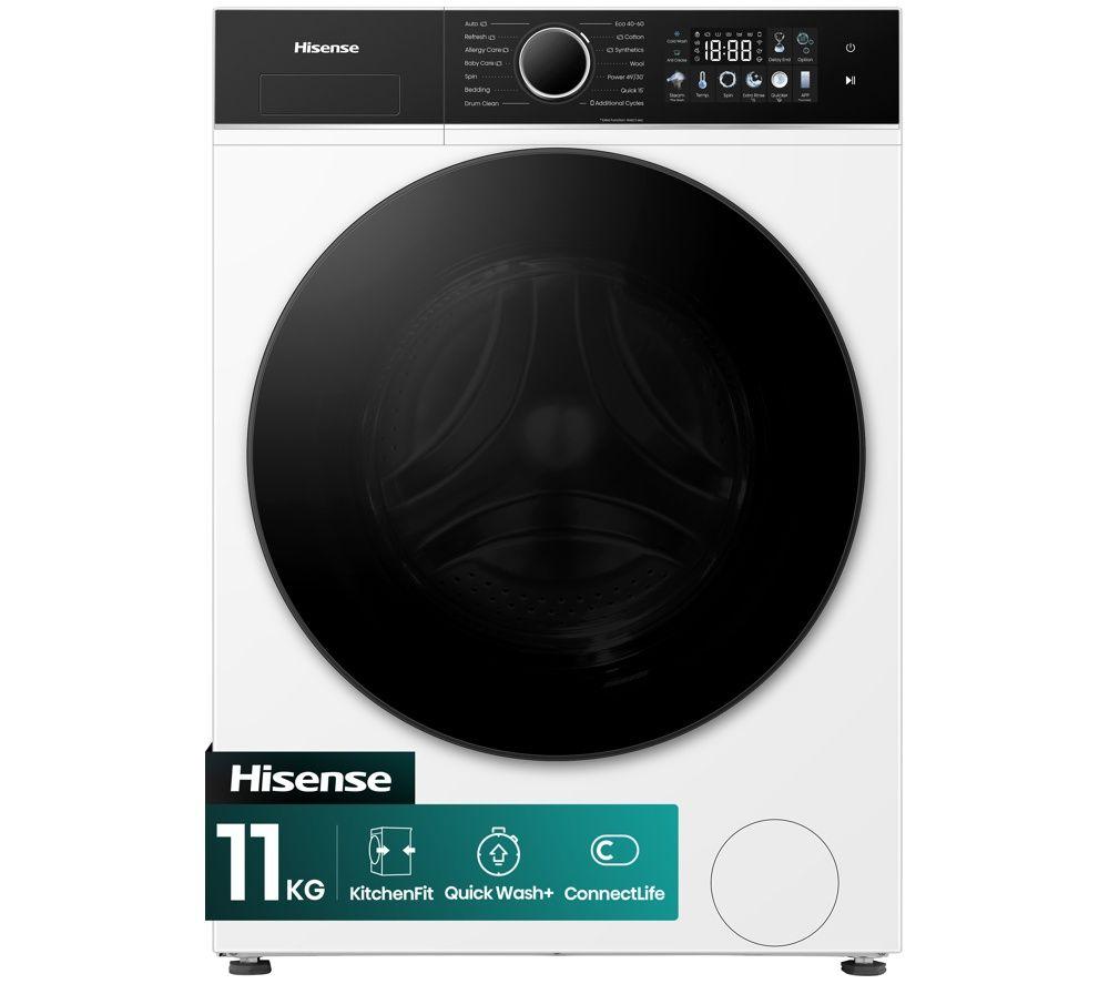 HISENSE KitchenFit 3i Series WF3I1143BWL WiFi-enabled 11 kg 1400 Spin Washing Machine - White