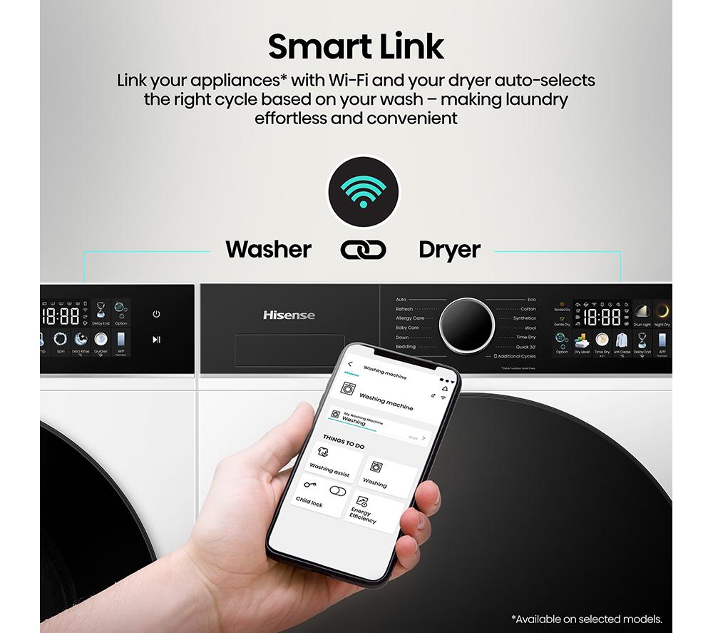 HISENSE KitchenFit 3i Series WF3I1143BWL WiFi-enabled 11 kg 1400 Spin Washing Machine - White image number 18 of 31