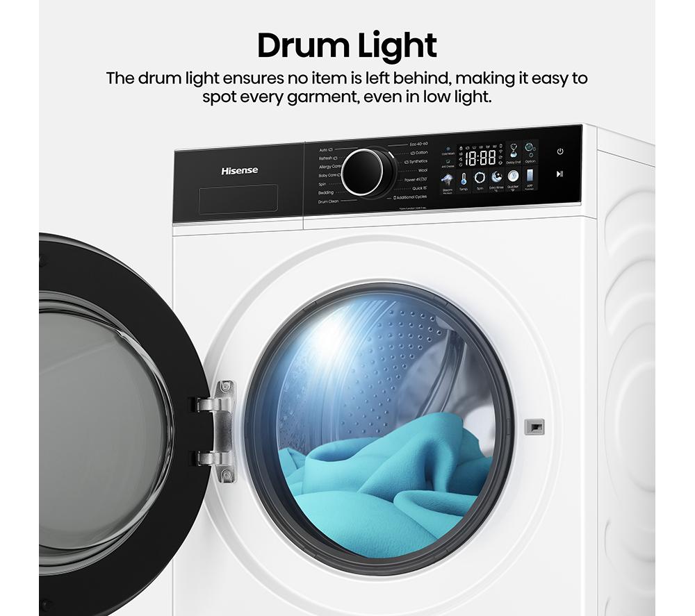 HISENSE KitchenFit 3i Series WF3I1143BWL WiFi-enabled 11 kg 1400 Spin Washing Machine - White image number 22 of 31