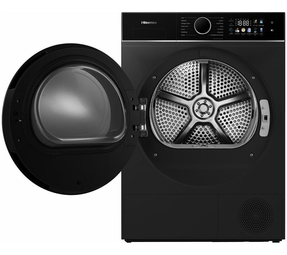 HISENSE 3i Series DH3I904UBDC WiFi-enabled 9 kg Heat Pump Tumble Dryer - Black image number 4 of 6