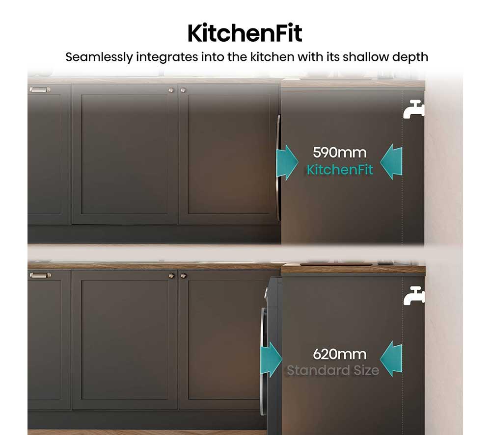 HISENSE 3i Series DH3I904UBDC WiFi-enabled 9 kg Heat Pump Tumble Dryer - Black image number 7 of 28