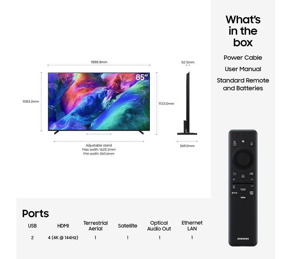 SAMSUNG R85H 85" Micro RGB 4K Smart AI TV 2026 & HW-S60D/XU 5.0 All-in-One Sound Bar Bundle image number 10 of 16