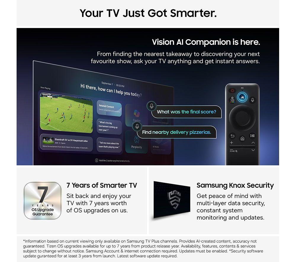SAMSUNG R85H 85" Micro RGB 4K Smart AI TV 2026 & HW-S60D/XU 5.0 All-in-One Sound Bar Bundle image number 11 of 16
