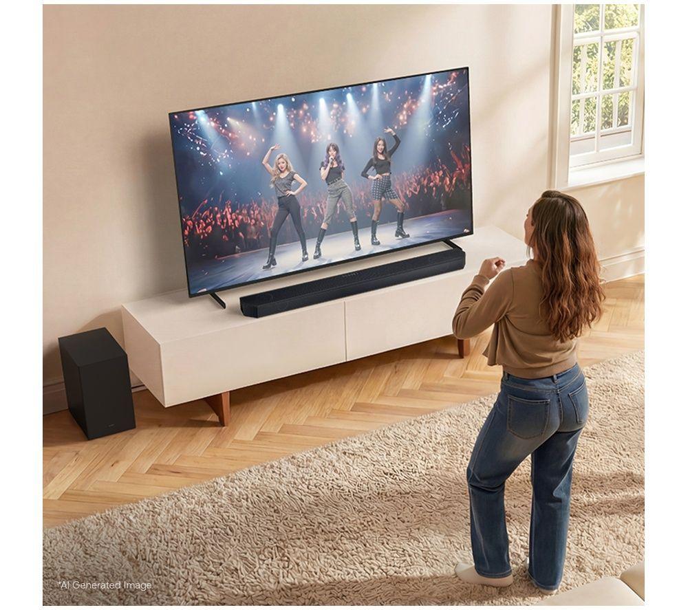 SAMSUNG S95H 77" OLED Glare Free 4K Vision AI Smart TV & HW-Q600H/XU 3.1.2 Wireless Sound Bar Bundle image number 2 of 12
