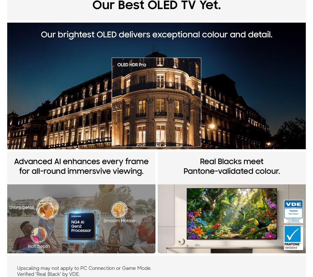 SAMSUNG S99H 83" OLED 4K Vision AI Smart TV 2026 & HW-Q600H/XU 3.1.2 Wireless Sound Bar Bundle image number 12 of 16
