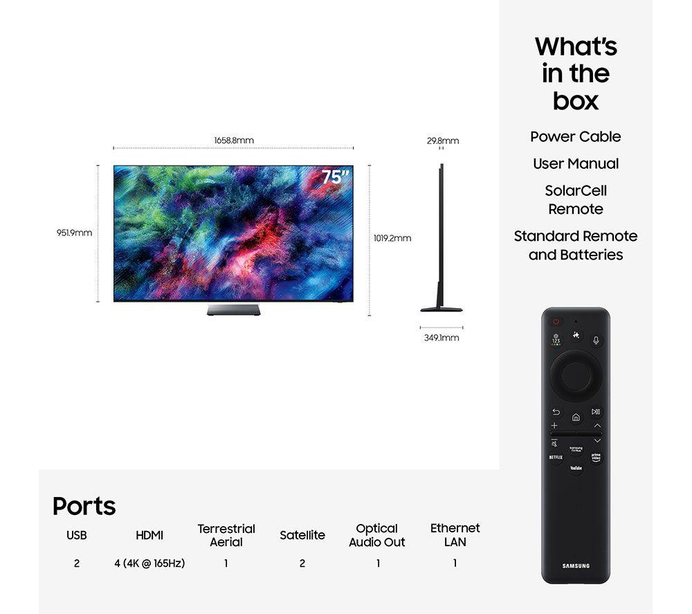 SAMSUNG R95H 75" Micro RGB 4K Smart AI TV 2026 & HW-QS700F/XU 3.1.2 Wireless Sound Bar with Dolby Atmos & DTS Virtual:X Bundle image number 5 of 12