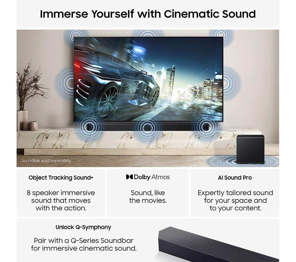 SAMSUNG R95H 75" Micro RGB 4K Smart AI TV 2026 & HW-QS700F/XU 3.1.2 Wireless Sound Bar with Dolby Atmos & DTS Virtual:X Bundle image number 7 of 12