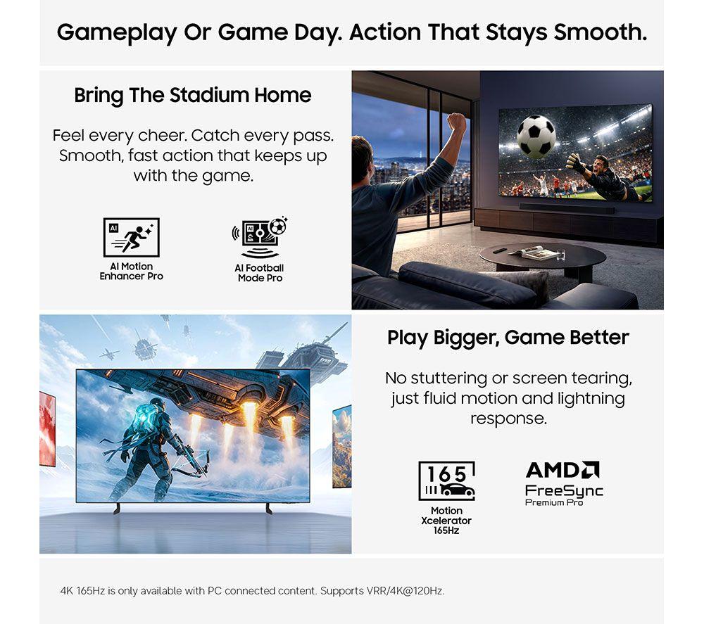 SAMSUNG R95H 75" Micro RGB 4K Smart AI TV 2026 & HW-QS700F/XU 3.1.2 Wireless Sound Bar with Dolby Atmos & DTS Virtual:X Bundle image number 8 of 12