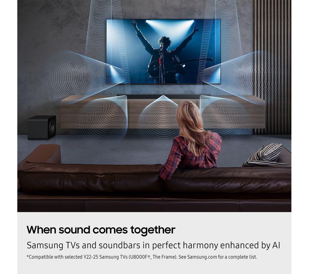 SAMSUNG R95H 85" Micro RGB 4K Smart AI TV 2026 & HW-QS700F/XU 3.1.2 Wireless Sound Bar with Dolby Atmos & DTS Virtual:X Bundle image number 3 of 9
