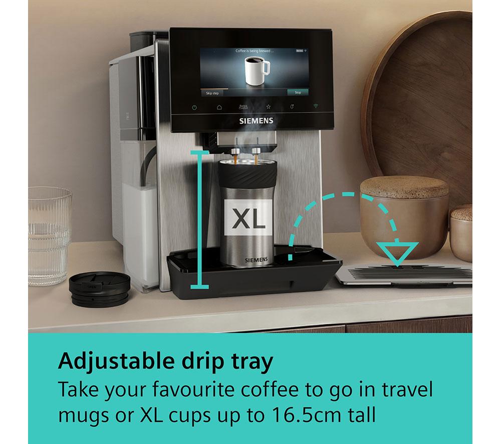 SIEMENS TQ927GZ3 EQ900 Plus iAroma Smart Bean to Cup Coffee Machine &ndash; Stainless Steel image number 4 of 12