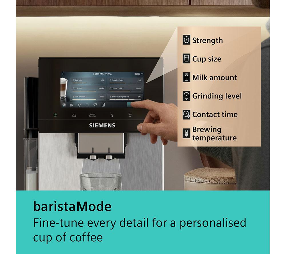 SIEMENS TQ927GZ3 EQ900 Plus iAroma Smart Bean to Cup Coffee Machine &ndash; Stainless Steel image number 5 of 12