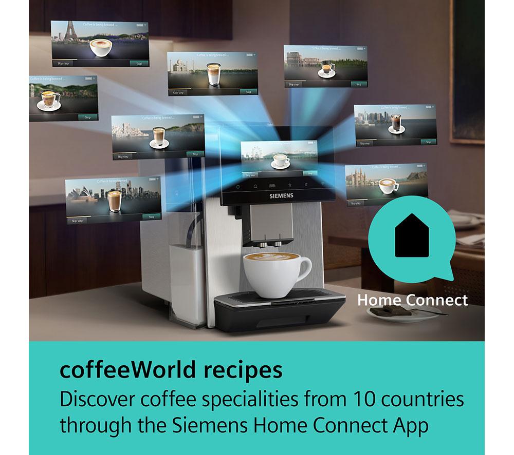 SIEMENS TQ927GZ3 EQ900 Plus iAroma Smart Bean to Cup Coffee Machine &ndash; Stainless Steel image number 6 of 12