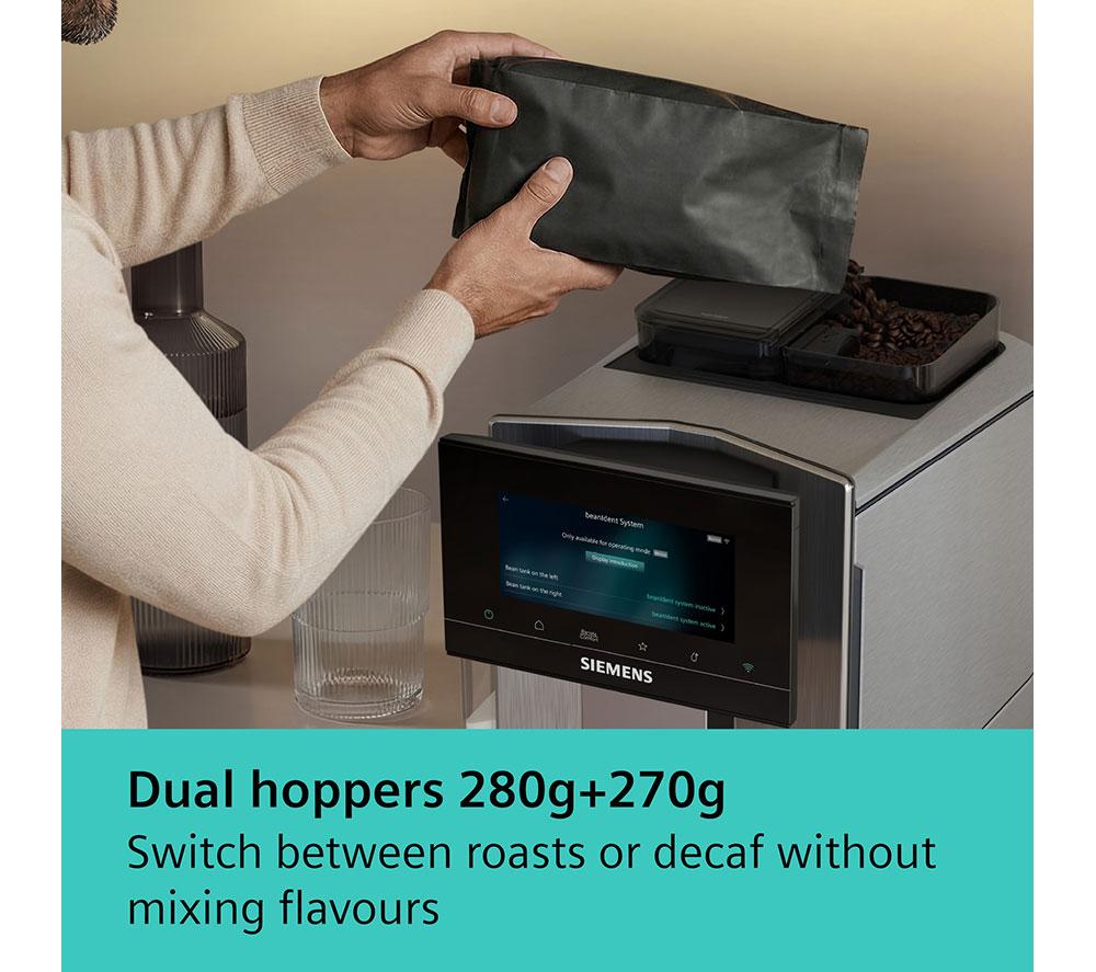 SIEMENS TQ927GZ3 EQ900 Plus iAroma Smart Bean to Cup Coffee Machine &ndash; Stainless Steel image number 11 of 12