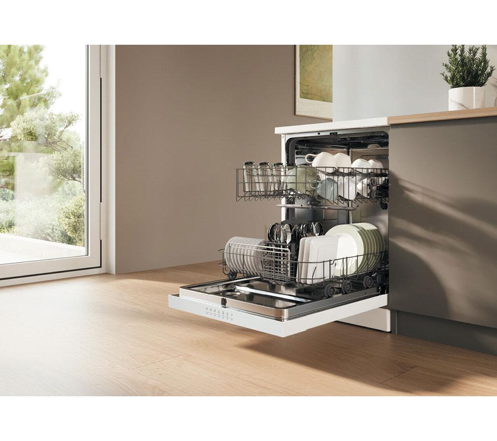 HOOVER H-Dish 500 HFP 4D9F0W-80 Full-size Dishwasher - White image number 11 of 13